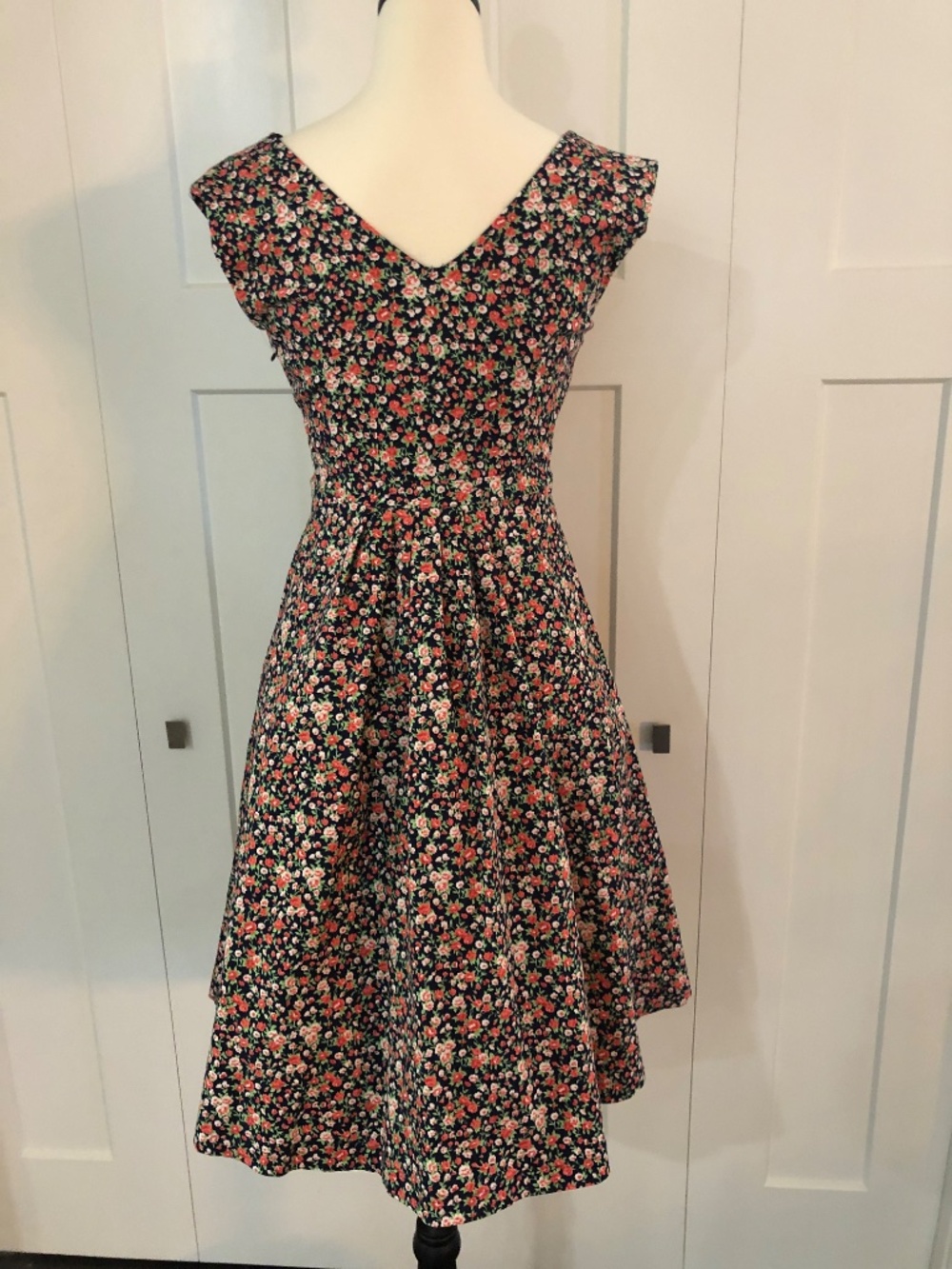 Lindy Bop Navy Ditsy Dress - Picture 5 of 7
